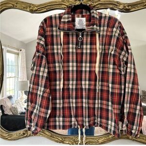 Urban Outfitters Plaid Cotton Pullover Jacket